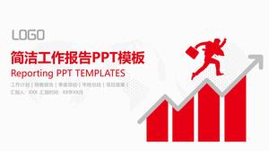 Rote PPT-Vorlage für einfache Arbeitsberichte