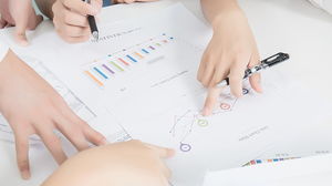 Imagine de fundal a diapozitivei de gesturi a graficului de date