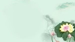 Imagens de fundo chinês sete vento lotus PPT
