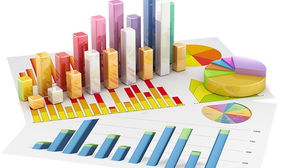 Color stereo data chart PPT background picture