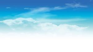 Elegantes blaues Himmel und weiße Wolken PPT Hintergrundbild
