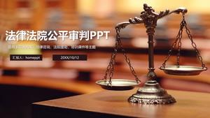 PPT template of legal fair judgment on balance background