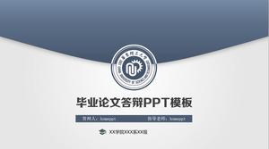 Modelo de PPT de defesa de tese de graduação em estilo elegante envelope azul