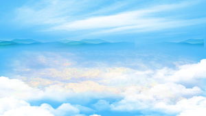 Image d'arrière-plan PPT des majestueux nuages ​​et montagnes