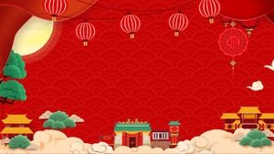 Trei imagini de fundal PPT în stil chinezesc de Anul Nou