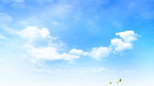 Fresh blue sky and white clouds PPT background picture