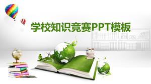 เทมเพลต PPT ประกวดความรู้สีเขียวสด