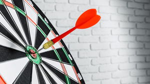 PPT background picture of dart hitting bullseye