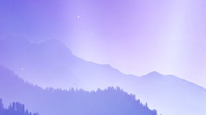 紫色优雅山脉PPT背景图片