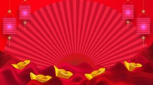Seven festive spring festival new year PPT background pictures
