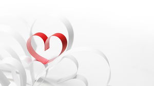 Love paper cut PPT background picture