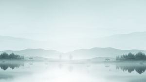 PPT background picture of elegant mountains and lakes