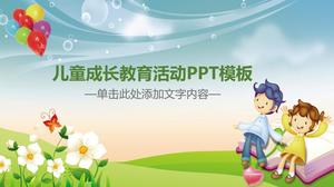 Plantilla de PPT de reunión de padres de jardín de infantes de dibujos animados
