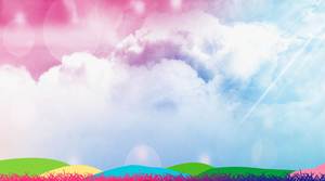Imagen de fondo de diapositiva hermosa nube multicolor