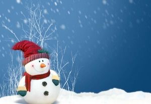 Üç çizgi film kardan adam Noel PPT arka plan resimleri