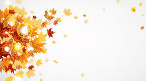秋のメープルリーフPPT背景画像