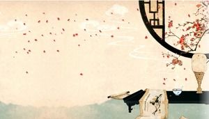 3つのエレガントな古典的な中国風PPT背景画像無料ダウンロード