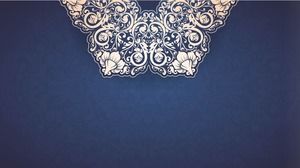 5 blue delicate patterns PowerPoint background pictures