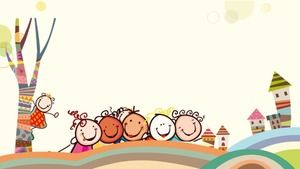 4 cute cartoon PPT background pictures for free download