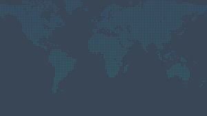 藍灰色點陣世界地圖PPT背景圖片