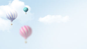 Elegantes Traumhimmel Heißluftballon PPT Hintergrundbild