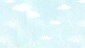 Голубое небо мультяшный PPT фоновый рисунок