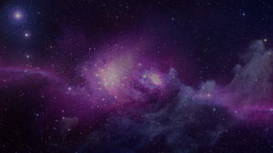 Purple cer înstelat frumos imagine de fundal PPT