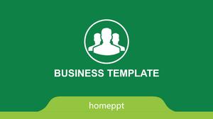 녹색 간단한 평면 회사 프로필 PPT 템플릿