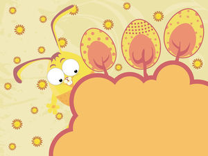 Gambar latar belakang PPL burung hantu kuning kartun
