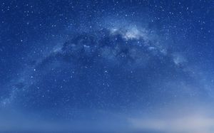 Mavi yıldızlı gökyüzü kozmik yıldız PPT arka plan resmi