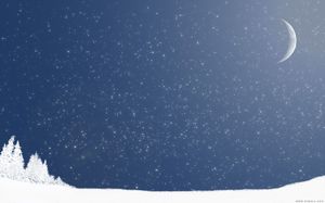 Satu set gambar latar belakang PPT alami kepingan salju berbintang