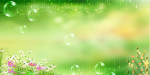 Sternblisterblumen grünes PPT-Hintergrundbild