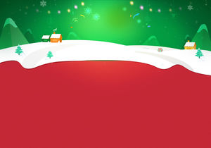 Cartoon PPT background picture of green white red background