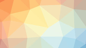 Orange und blaues polygonales PPT-Hintergrundbild