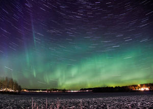 Immagine di sfondo PowerPoint di cielo stellato rotante