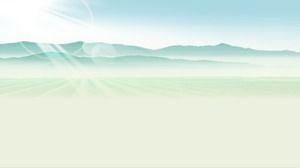 新鮮で緑の山積みのPPT背景画像