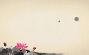 صورة خلفية شريحة النمط الصيني الكلاسيكي لخلفية اللوتس