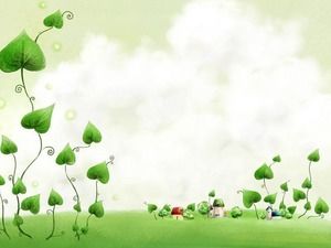 Cartoon vine PowerPoint background picture download
