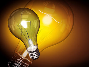 Bola lampu gambar latar belakang PowerPoint listrik