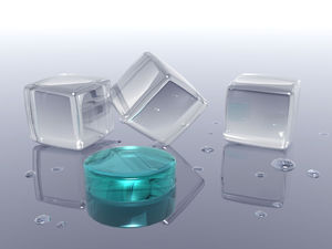 Download dell'immagine del fondo di PowerPoint del cubo di ghiaccio 3d