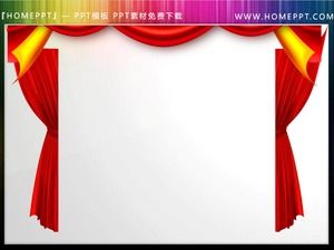 Download gratuito di materiale PPT tenda rossa