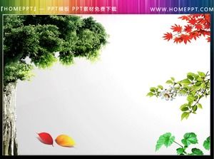 A set of trees and plants PPT illustration material