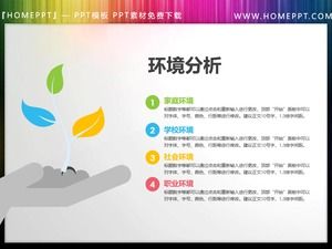 Hand holding tender seedling PPT content expression material