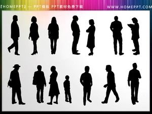14 casual wear silhouettes PPT material