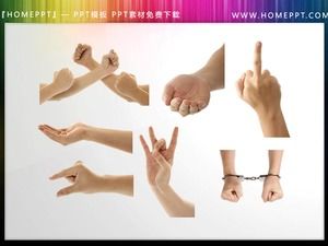 45 transparent character gesture PPT free drawing