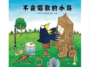 História do livro ilustrado "O passarinho que não sabe cantar" PPT