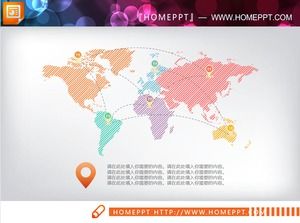 İki renkli elle boyanmış PPT haritası