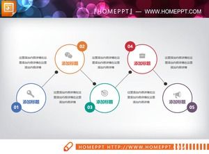 Diagramme PPT de relation à cinq nœuds