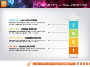 ลูกศรขึ้นแผนภูมิสไลด์ swot