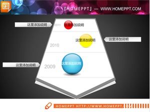 Drei PPT-Timeline-Materialien im Kristallstil zum kostenlosen Download